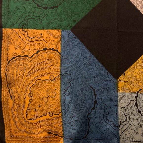 Vintage Dumont 100% Silk Scarf Made in Italy 18” Square Geometric Paisley - Picture 3 of 7